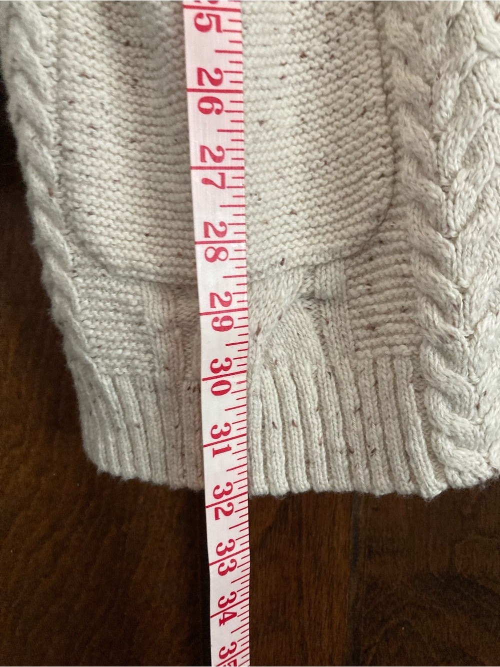 J. Jill Cream Cable-Knit Shawl Collar Cardigan - Picture 4 of 7